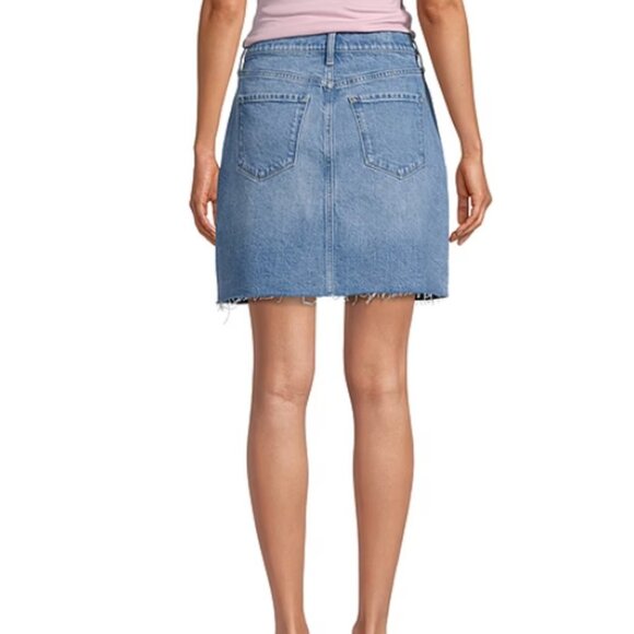 a.n.a Womens High Rise Midi Denim Skirt Size 4 Color Lt Abyss - Picture 3 of 3